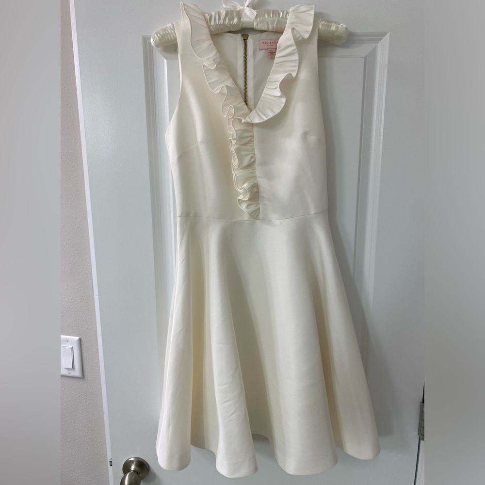 Ted Baker London dress size 1 adult color off white - Picture 4 of 4